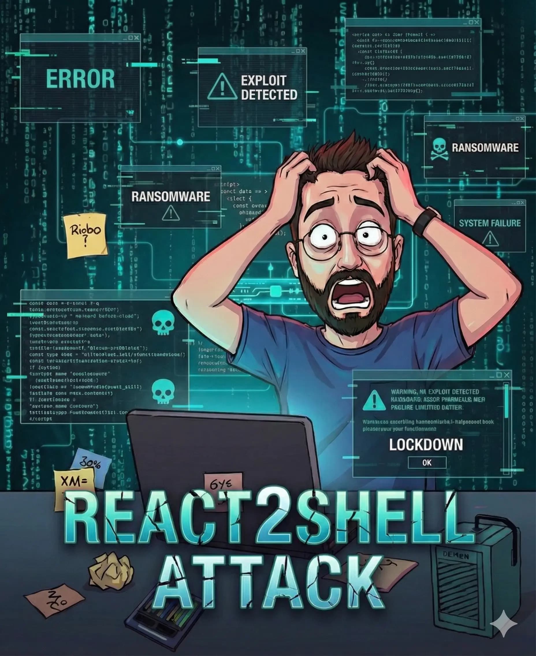Cover image for CVE-2025-55182 (React2Shell) - Real-World Attack Analysis
